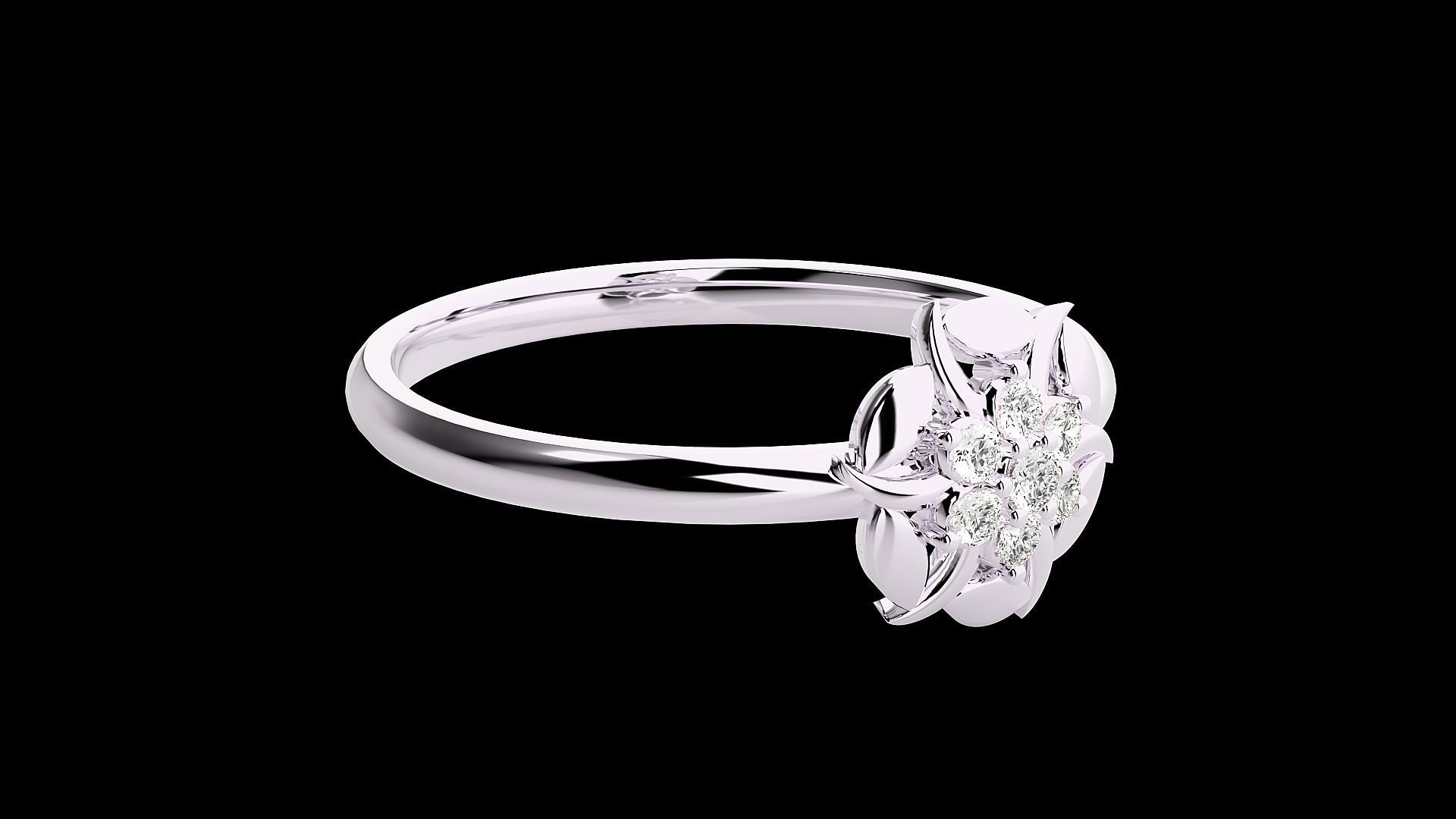 Ultra light wt minimalist Women Ring 3dm renders detail 3D print model_5