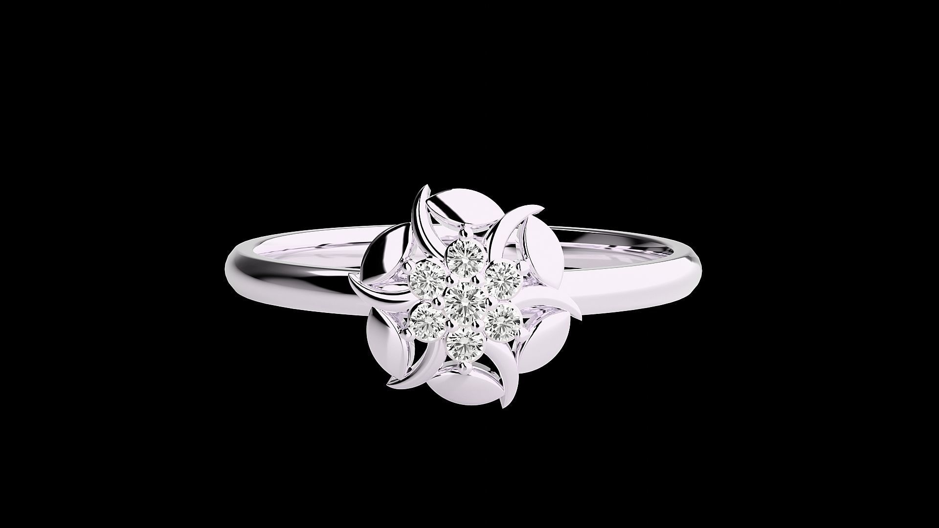 Ultra light wt minimalist Women Ring 3dm renders detail 3D print model_3