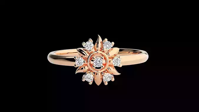 Ultra light wt minimalist Women Ring 3dm renders detail