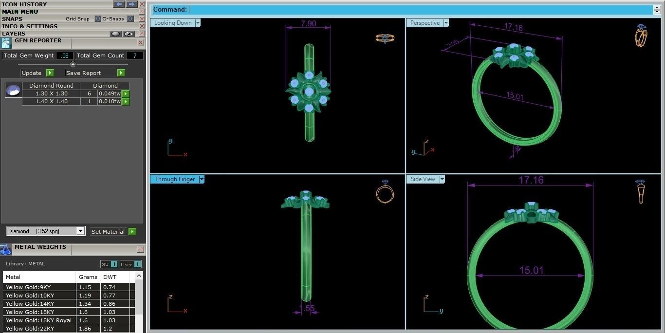 Ultra light wt minimalist Women Ring 3dm renders detail 3D print model_3
