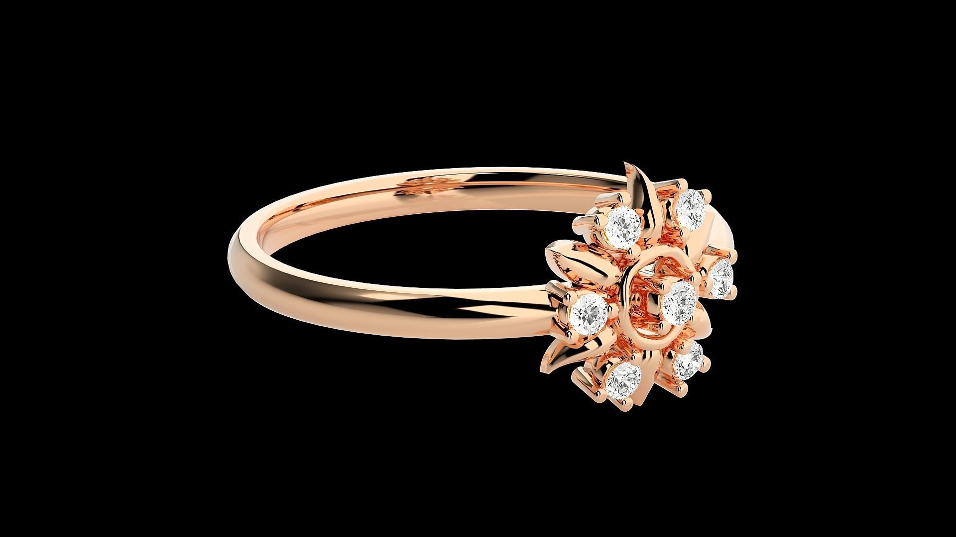 Ultra light wt minimalist Women Ring 3dm renders detail 3D print model_1