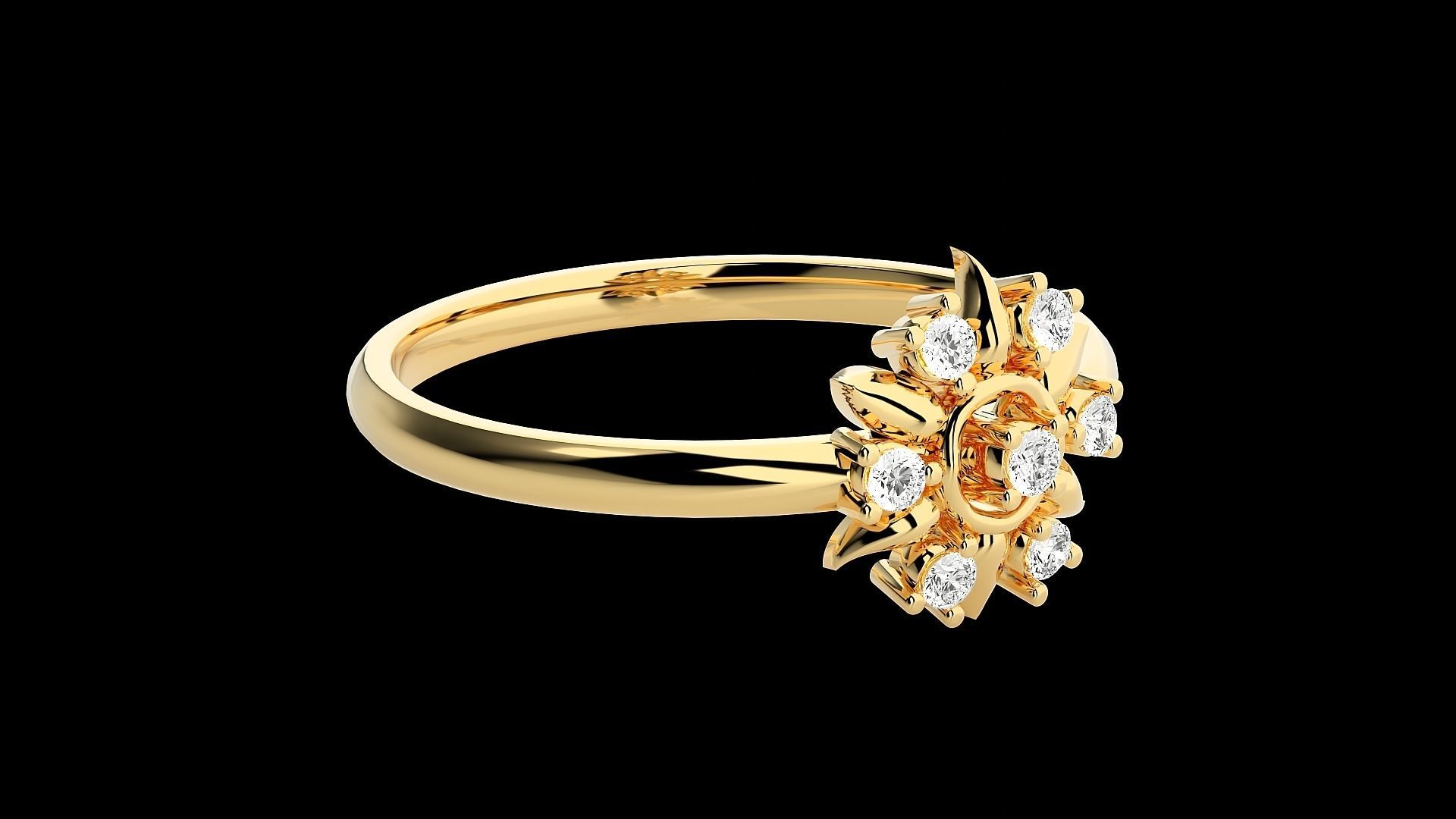 Ultra light wt minimalist Women Ring 3dm renders detail 3D print model_8