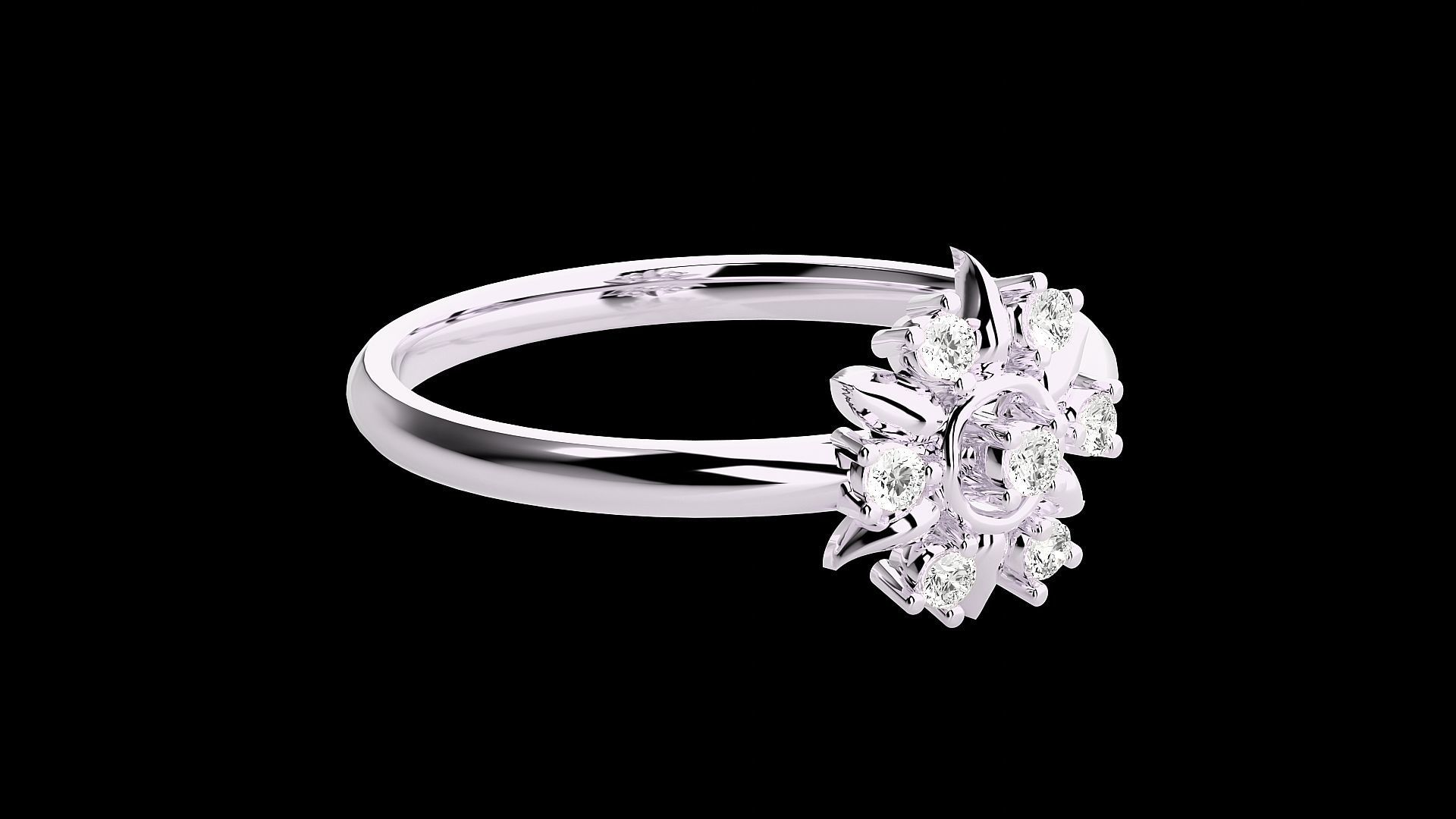 Ultra light wt minimalist Women Ring 3dm renders detail 3D print model_5