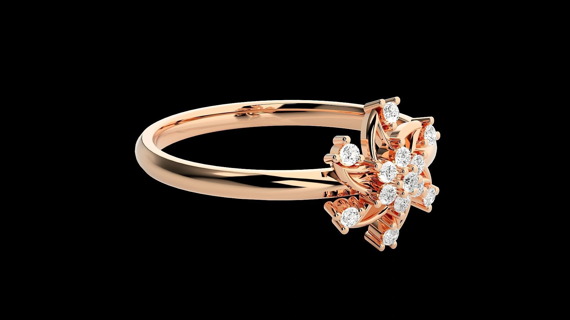 Ultra light wt minimalist Women Ring 3dm renders detail 3D print model_1