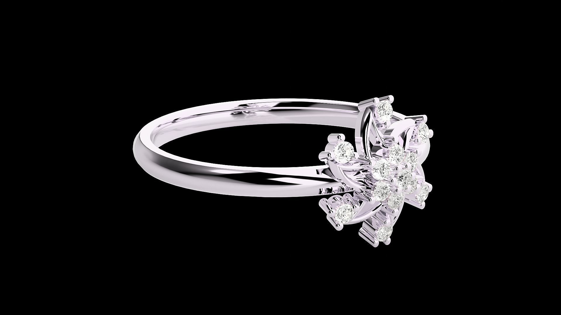 Ultra light wt minimalist Women Ring 3dm renders detail 3D print model_5