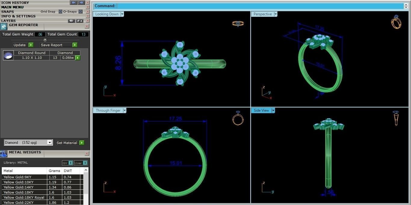 Ultra light wt minimalist Women Ring 3dm renders detail 3D print model_3