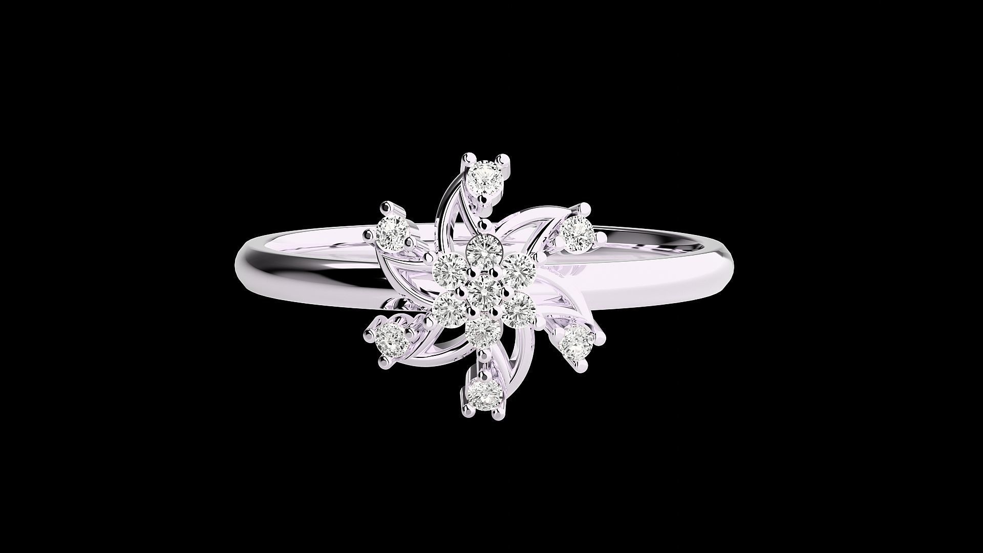Ultra light wt minimalist Women Ring 3dm renders detail 3D print model_4
