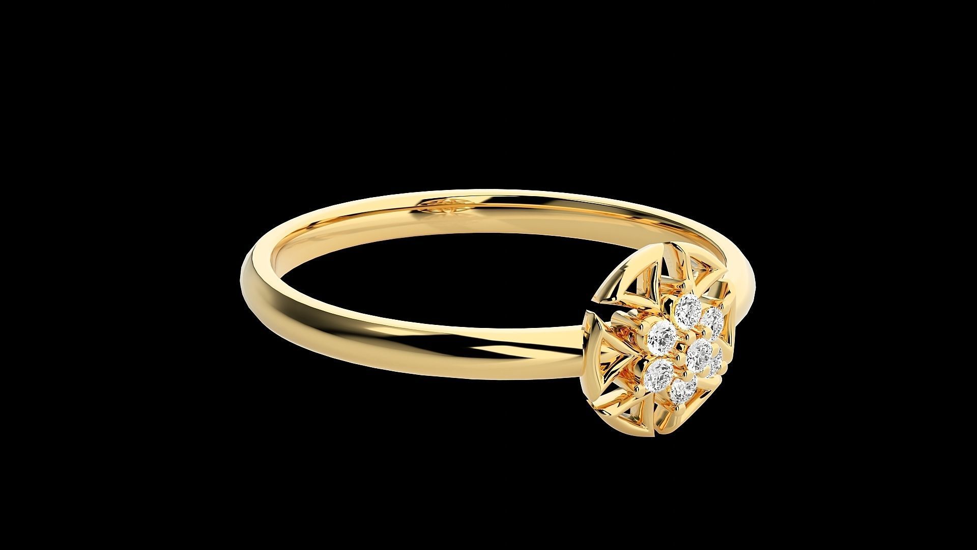 Ultra light wt minimalist Women Ring 3dm renders detail 3D print model_8