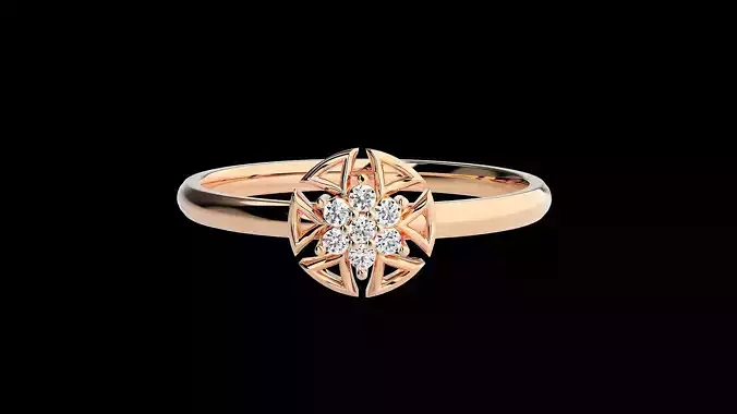 Ultra light wt minimalist Women Ring 3dm renders detail