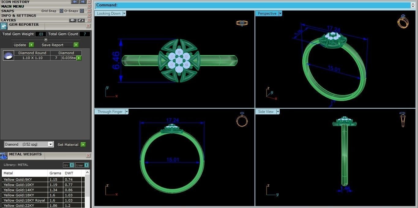 Ultra light wt minimalist Women Ring 3dm renders detail 3D print model_4