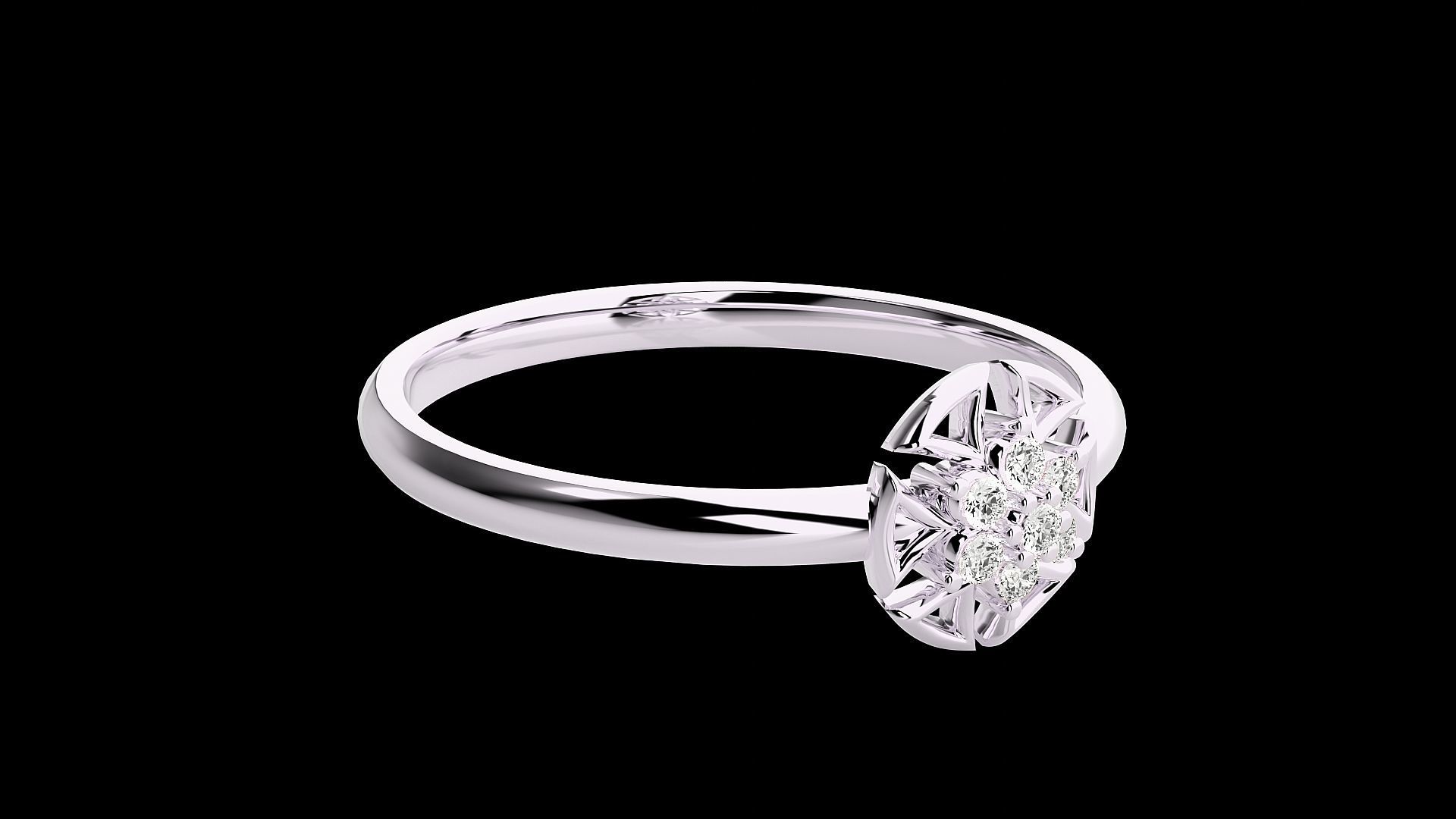 Ultra light wt minimalist Women Ring 3dm renders detail 3D print model_5