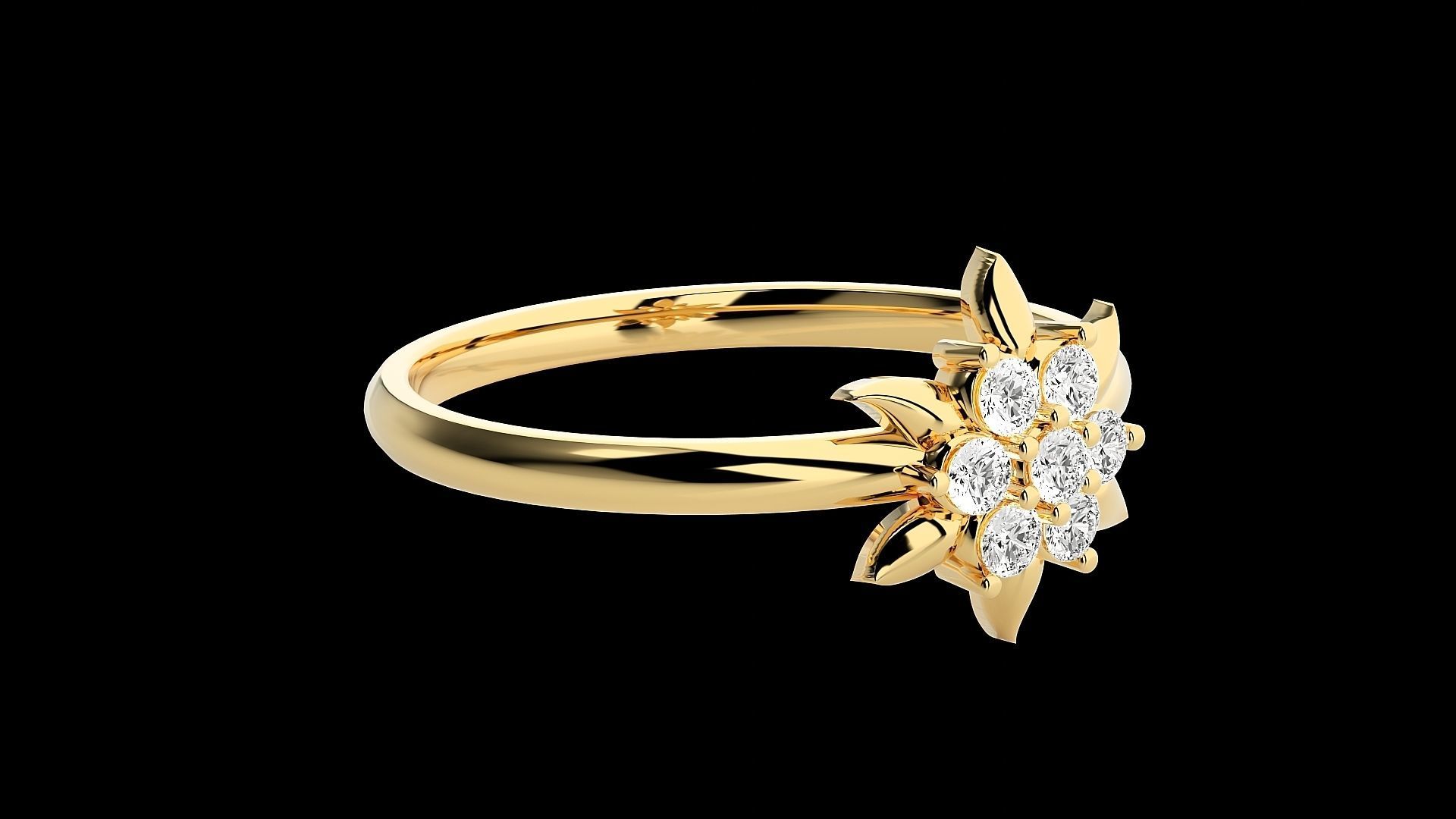 Ultra light wt minimalist Women Ring 3dm renders detail 3D print model_7