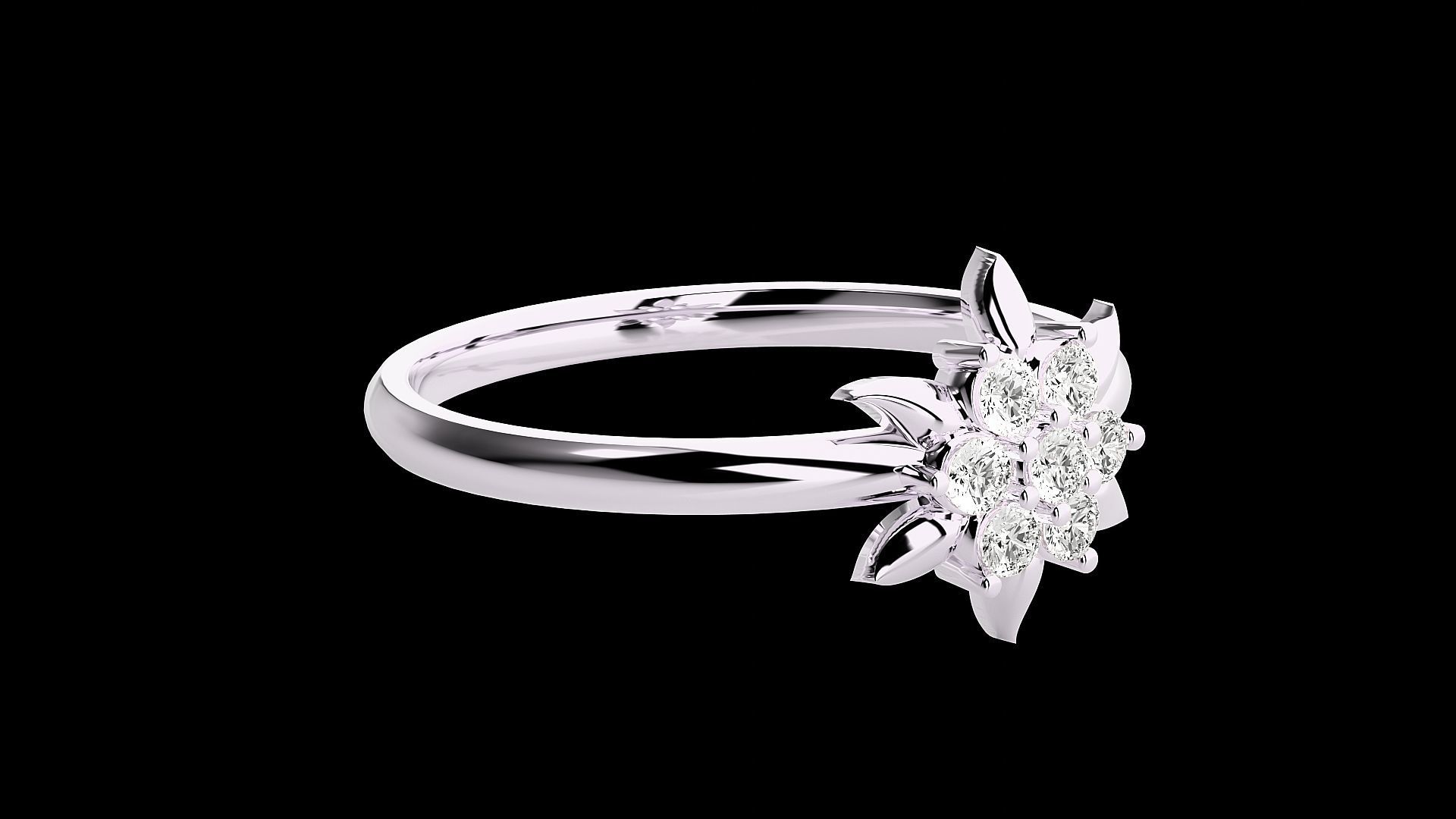 Ultra light wt minimalist Women Ring 3dm renders detail 3D print model_4