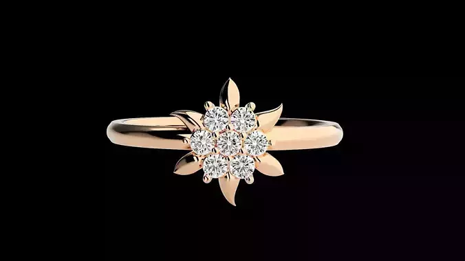 Ultra light wt minimalist Women Ring 3dm renders detail