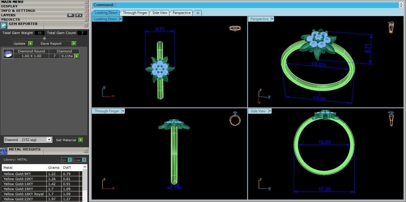 Ultra light wt minimalist Women Ring 3dm renders detail 3D print model_9