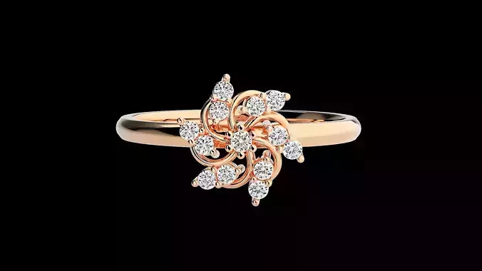 Ultra light wt minimalist Women Ring 3dm renders detail