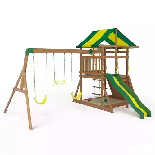 Mount McKinley Wooden Swing Set 3D model