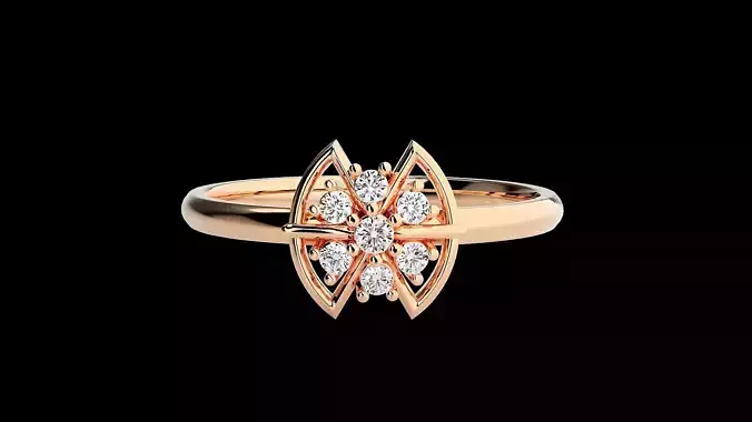 Ultra light wt minimalist Women Ring 3dm renders detail