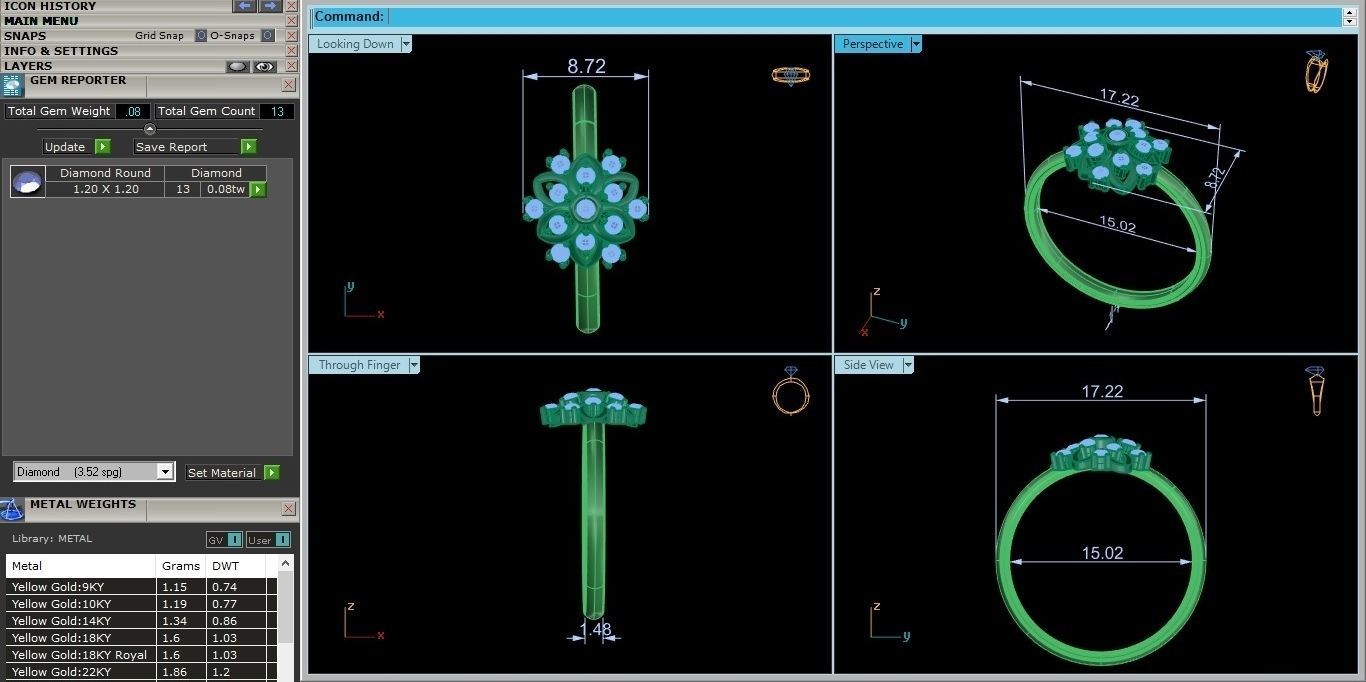 Ultra light wt minimalist Women Ring 3dm renders detail 3D print model_3