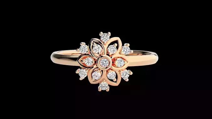 Ultra light wt minimalist Women Ring 3dm renders detail