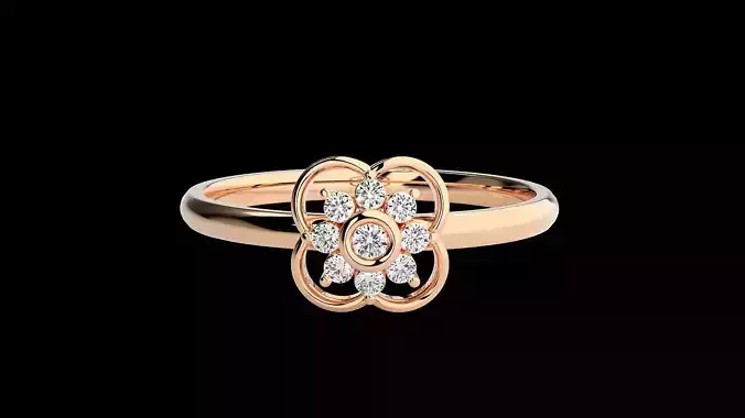 Ultra light wt minimalist Women Ring 3dm renders detail