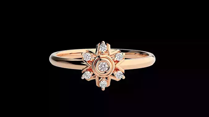 Ultra light wt minimalist Women Ring 3dm renders detail