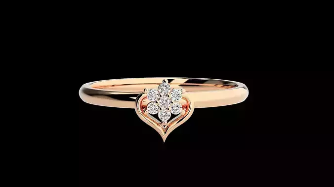 Ultra light wt minimalist Women Ring 3dm renders detail