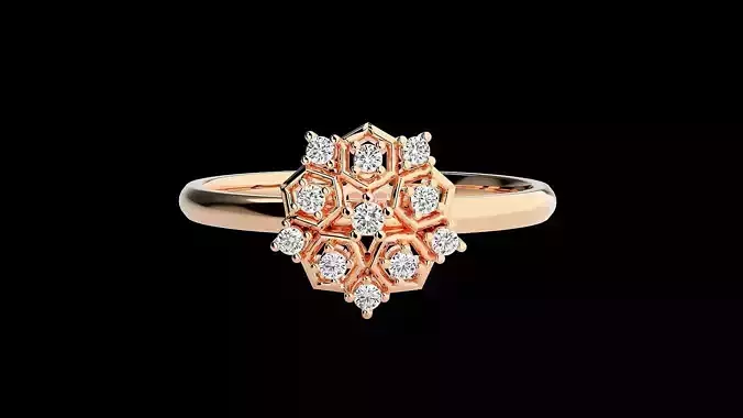 Ultra light wt minimalist Women Ring 3dm renders detail