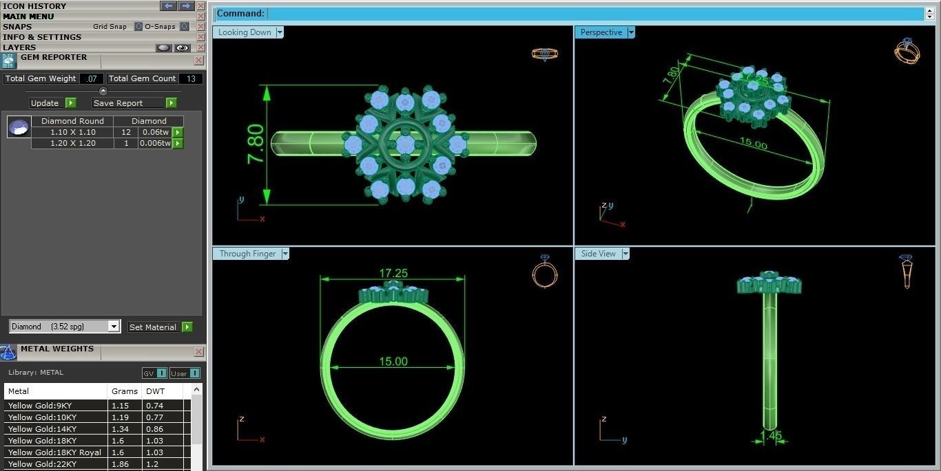 Ultra light wt minimalist Women Ring 3dm renders detail 3D print model_3