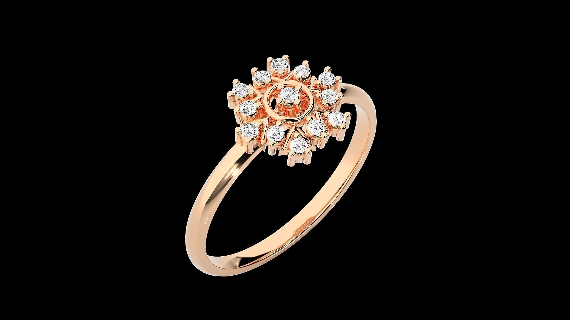 Ultra light wt minimalist Women Ring 3dm renders detail 3D print model_2