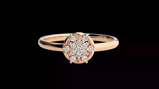 Ultra light wt minimalist Women Ring 3dm renders detail