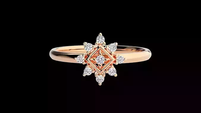 Ultra light wt minimalist Women Ring 3dm renders detail