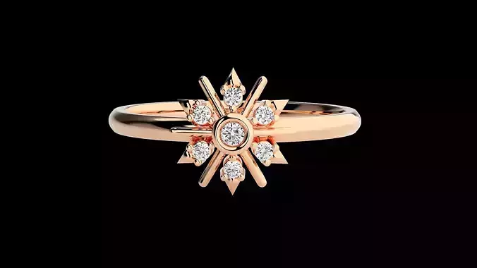 Ultra light wt minimalist Women Ring 3dm renders detail