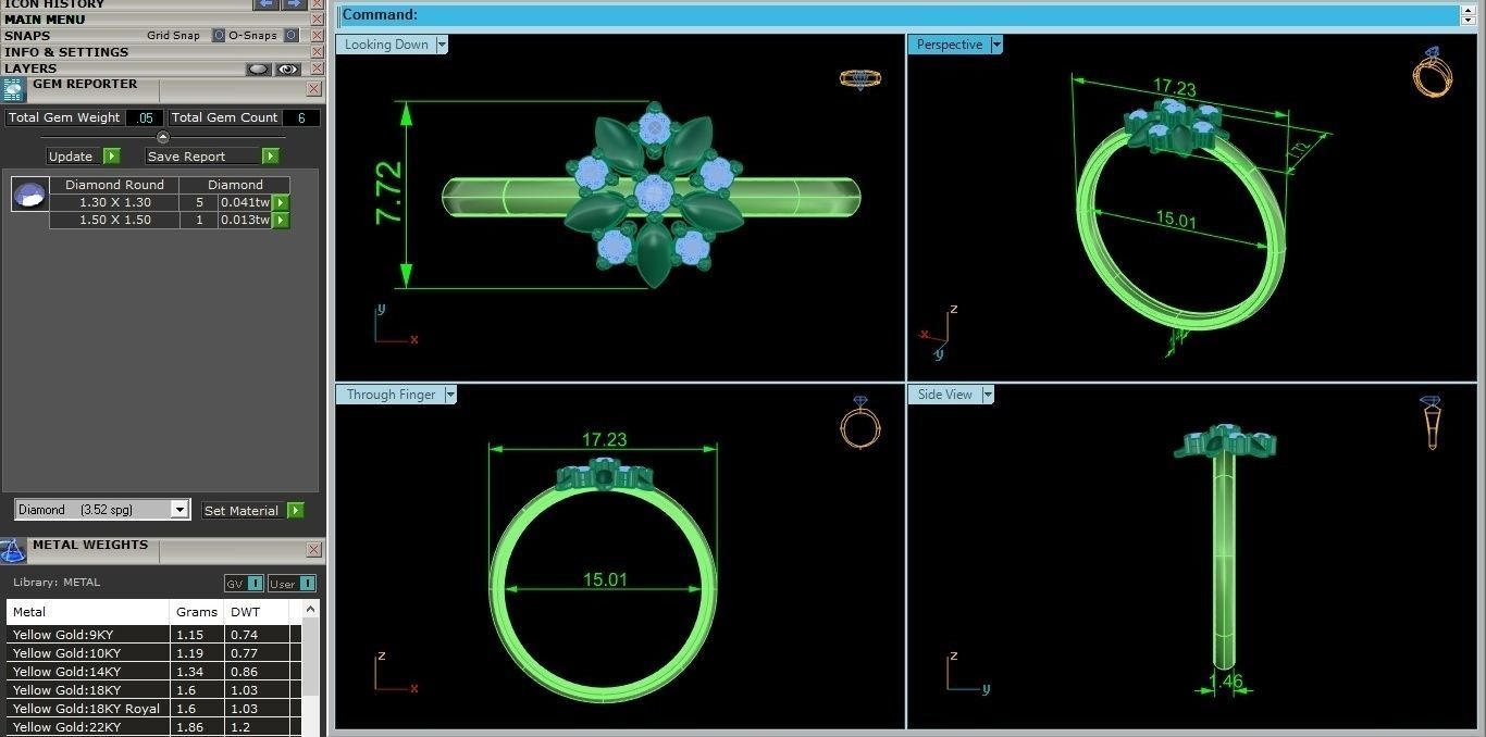 Ultra light wt minimalist Women Ring 3dm renders detail 3D print model_3