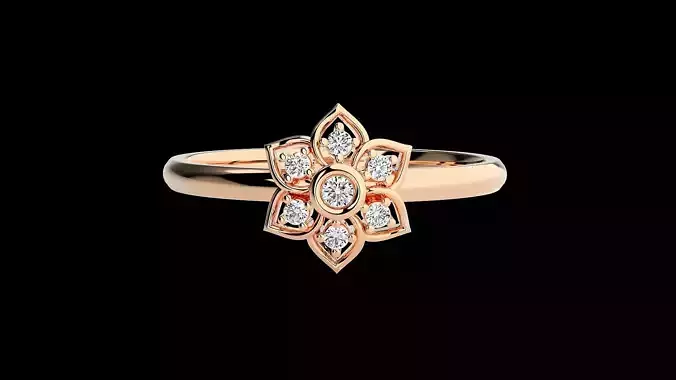 Ultra light wt minimalist Women Ring 3dm renders detail