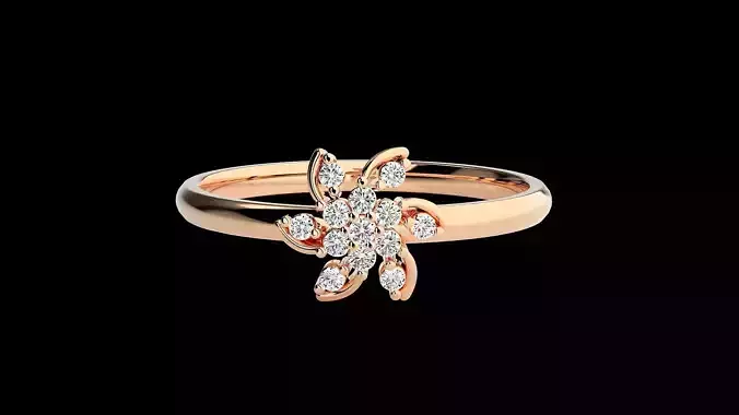 Ultra light wt minimalist Women Ring 3dm renders detail