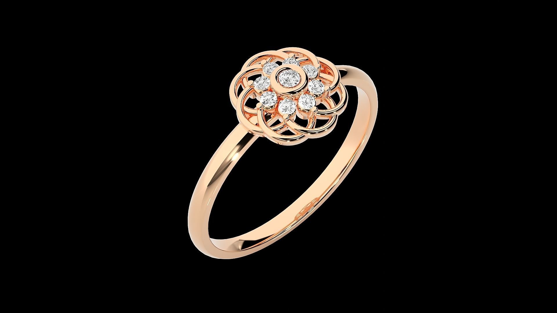 Ultra light wt minimalist Women Ring 3dm renders detail 3D print model_2