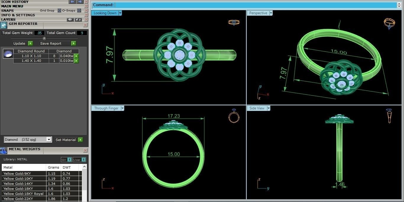 Ultra light wt minimalist Women Ring 3dm renders detail 3D print model_3
