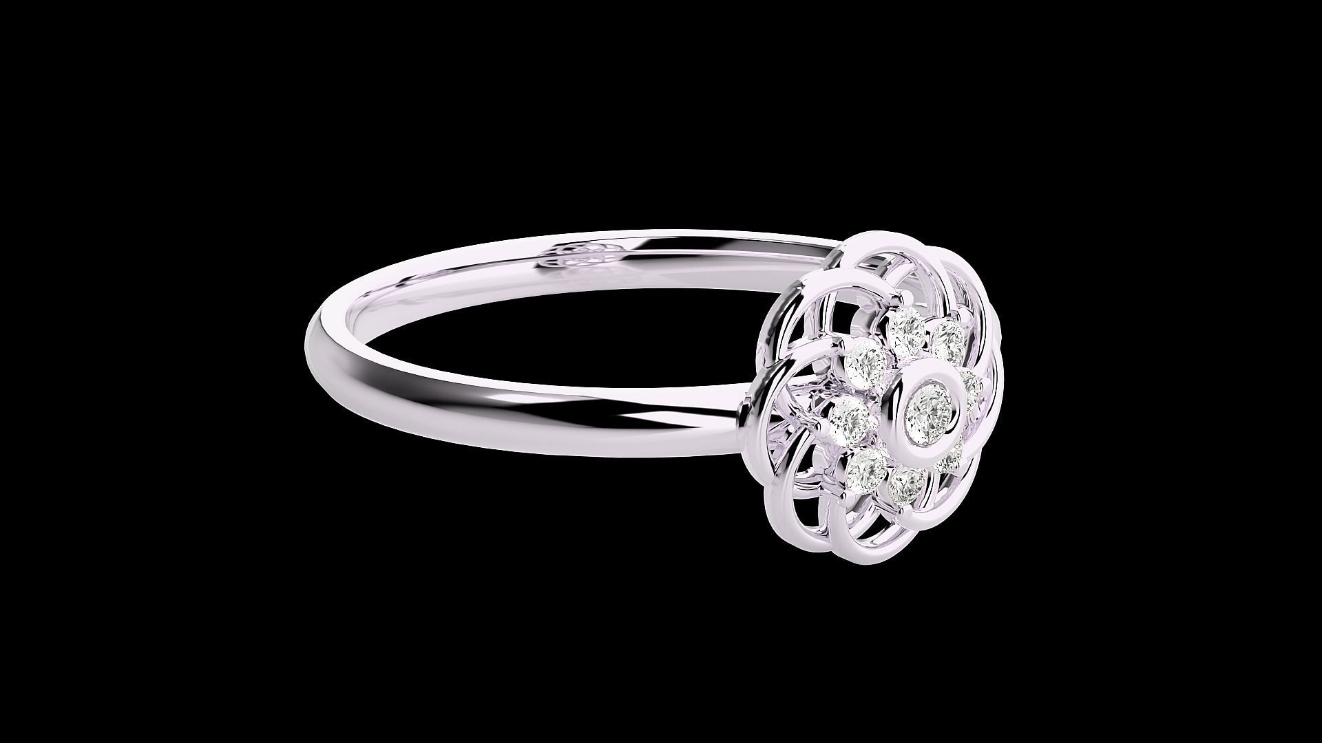 Ultra light wt minimalist Women Ring 3dm renders detail 3D print model_5