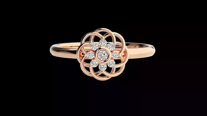 Ultra light wt minimalist Women Ring 3dm renders detail