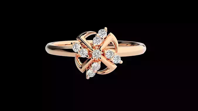 Ultra light wt minimalist Women Ring 3dm renders detail