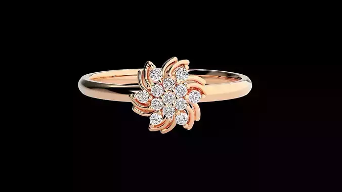 Ultra light wt minimalist Women Ring 3dm renders detail