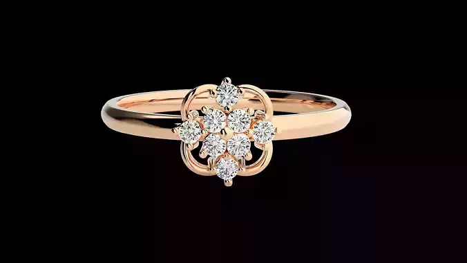 Ultra light wt minimalist Women Ring 3dm renders detail