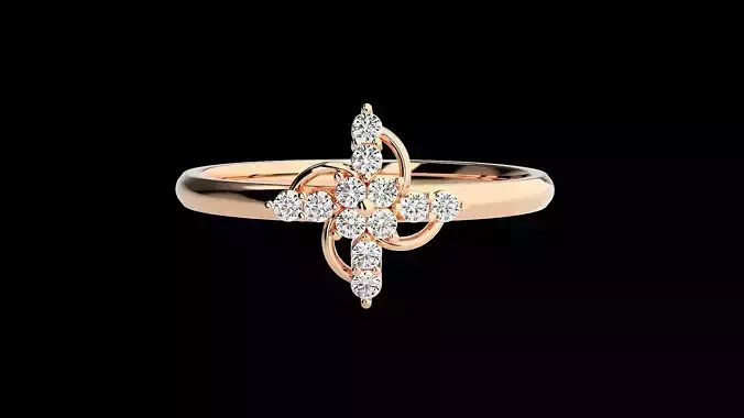 Ultra light wt minimalist Women Ring 3dm renders detail