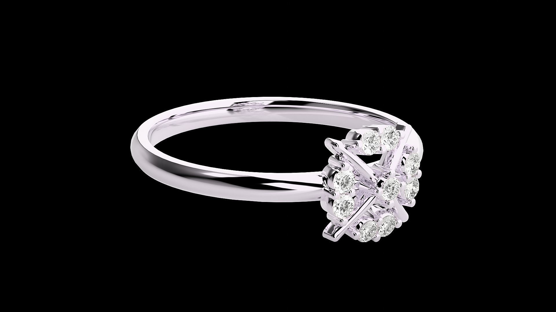 Ultra light wt minimalist Women Ring 3dm renders detail 3D print model_5