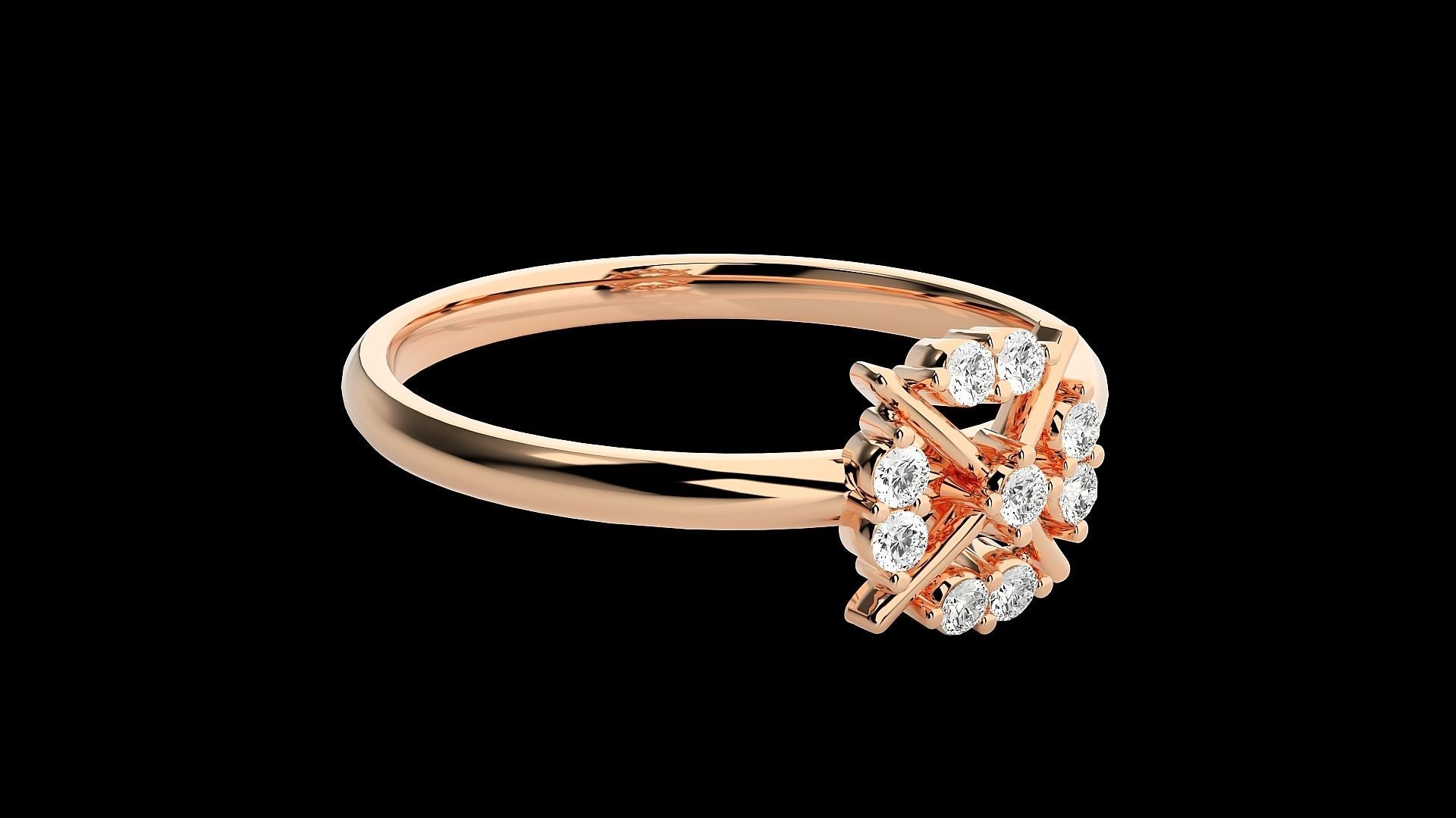 Ultra light wt minimalist Women Ring 3dm renders detail 3D print model_1