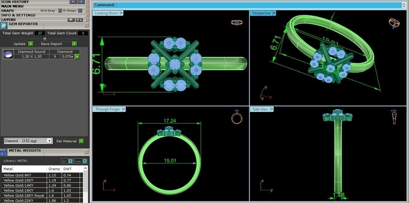 Ultra light wt minimalist Women Ring 3dm renders detail 3D print model_3