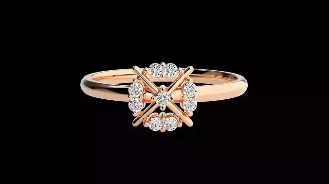 Ultra light wt minimalist Women Ring 3dm renders detail