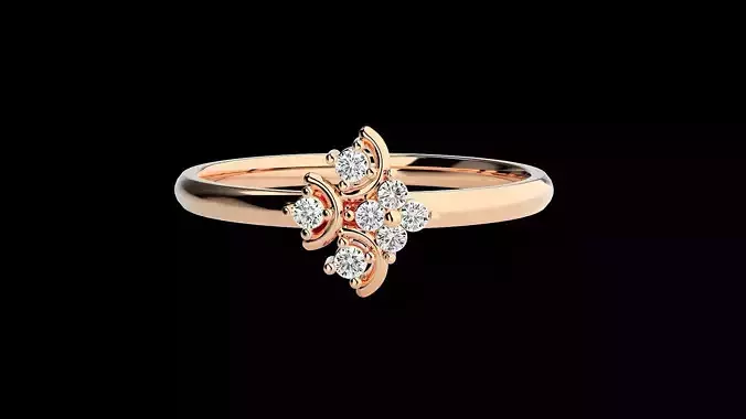 Ultra light wt minimalist Women Ring 3dm renders detail