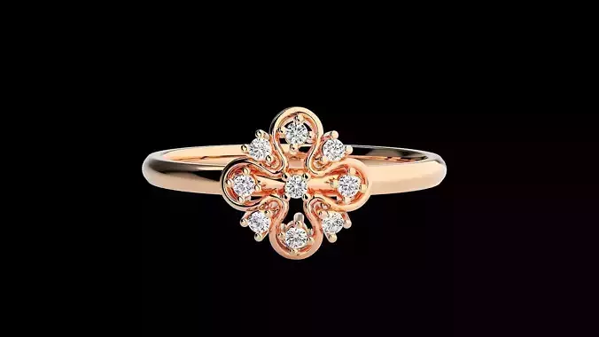 Ultra light wt minimalist Women Ring 3dm renders detail